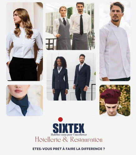 Catalogue Hôtellerie-Restauration - Vêtements Professionnels & Équipements | SIXTEX Tenues pro pour hôtels et restaurants - Catalogue SIXTEX